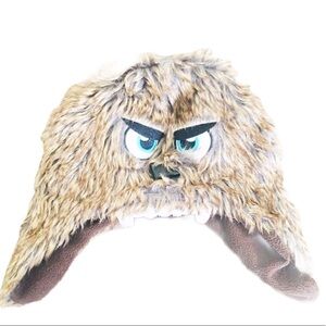 PRIMARK Kids 3D Monster Faux Fur Earflap Trapper Hat Brown Size 7-13